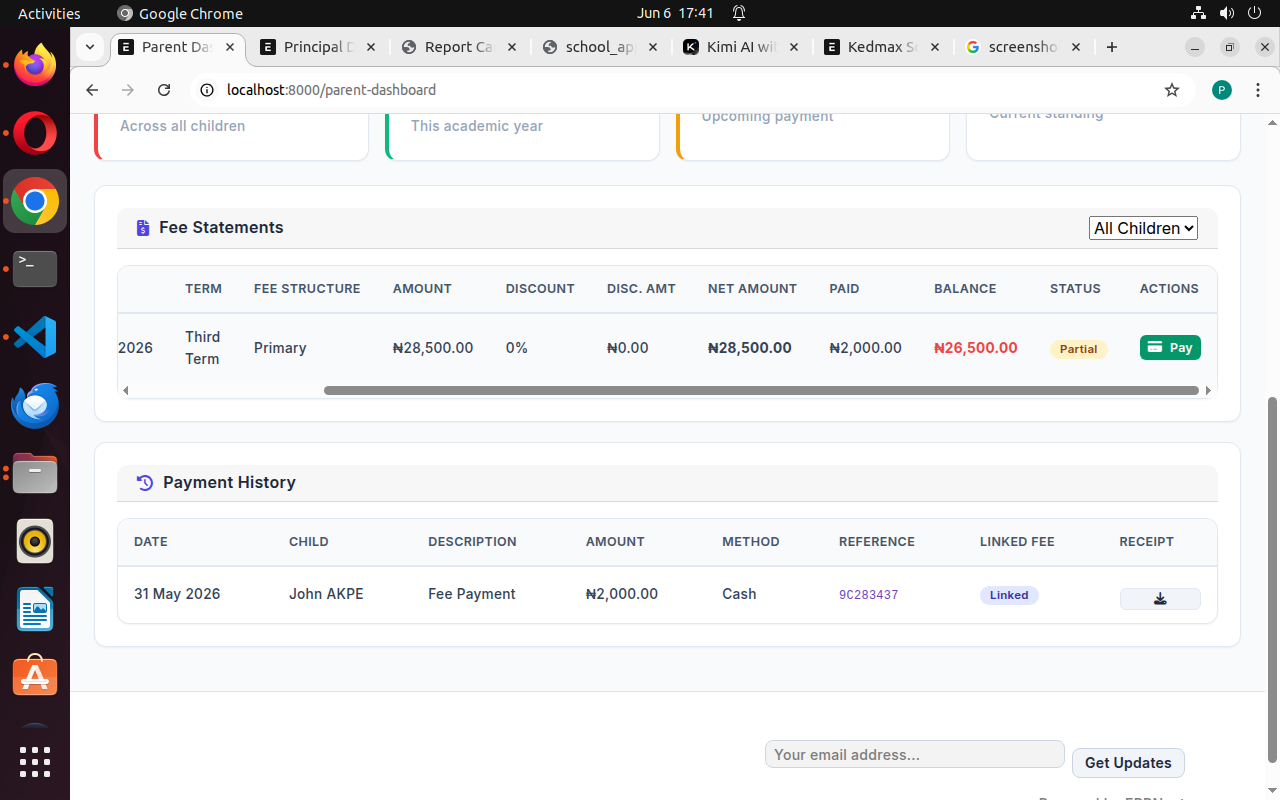 Parent Dashboard