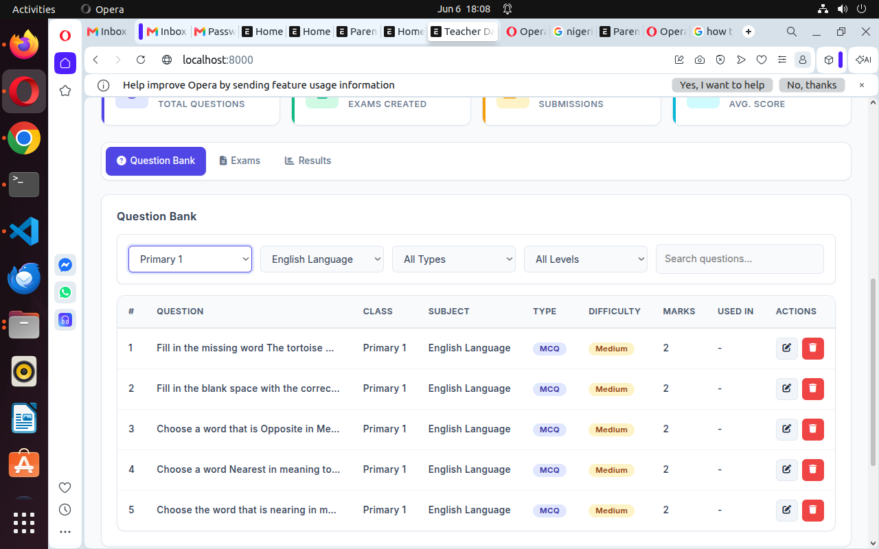 Parent Dashboard