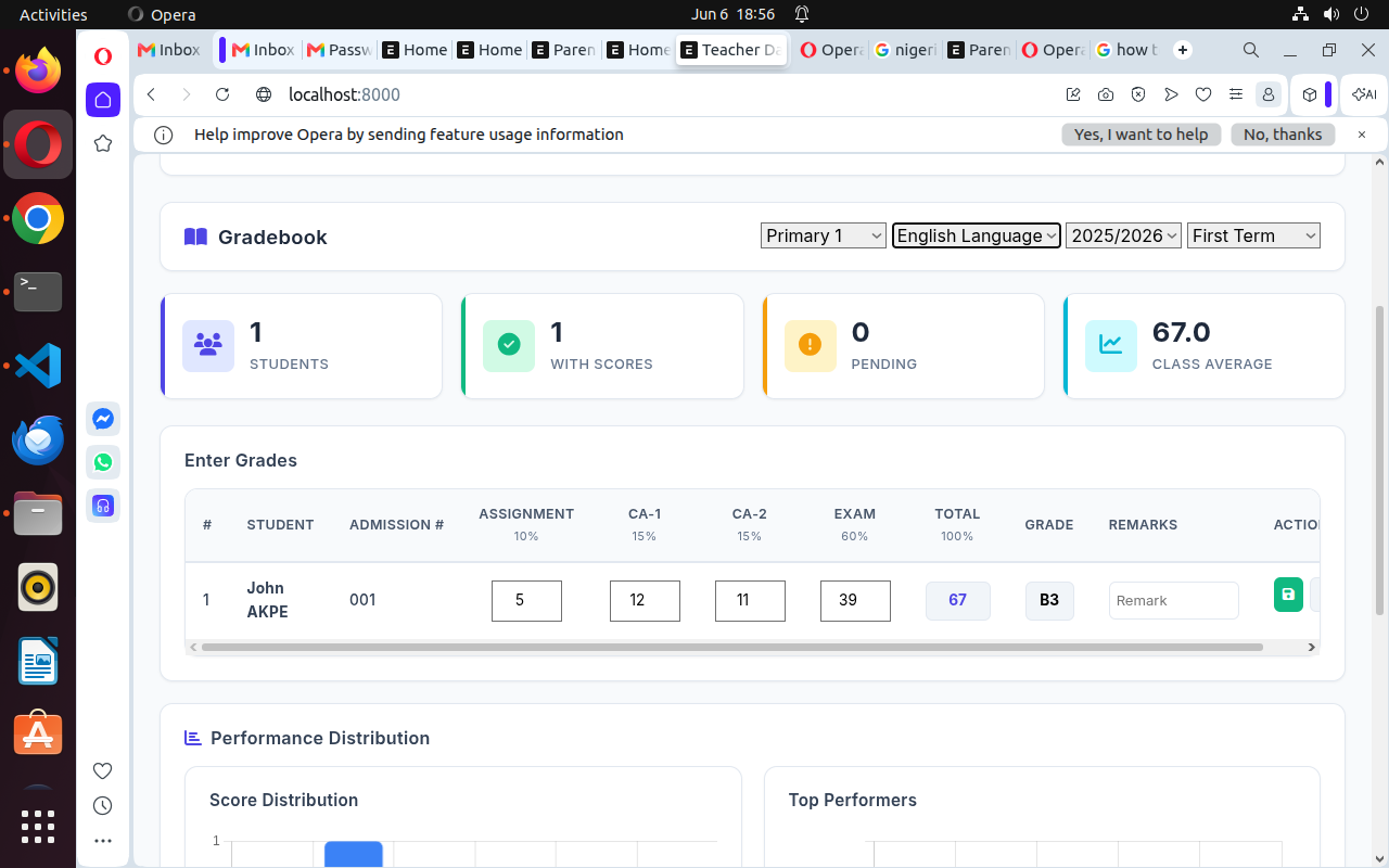Parent Dashboard